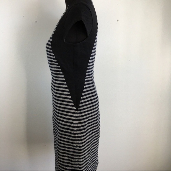 J. Crew Suiting Wool Stripe Cap Sleeve Sheath Dress - Size 2T 2 Tall - Picture 6 of 8